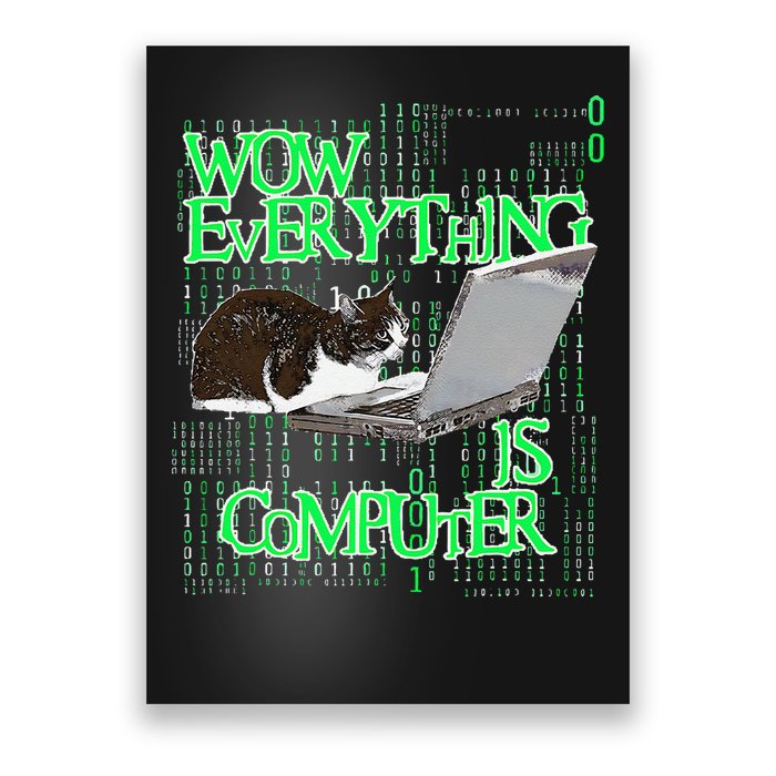 Wow Everything Is Computer Cat Poster