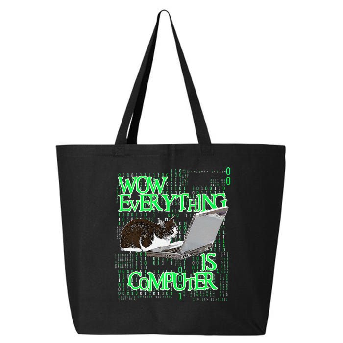Wow Everything Is Computer Cat 25L Jumbo Tote