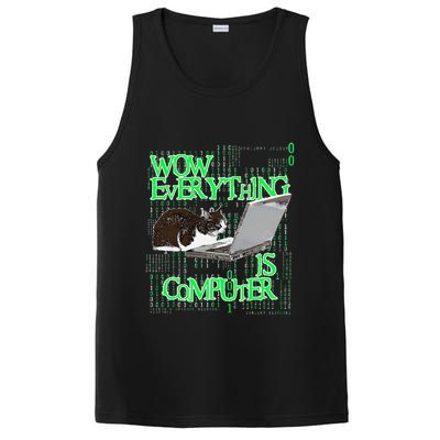 Wow Everything Is Computer Cat PosiCharge Competitor Tank