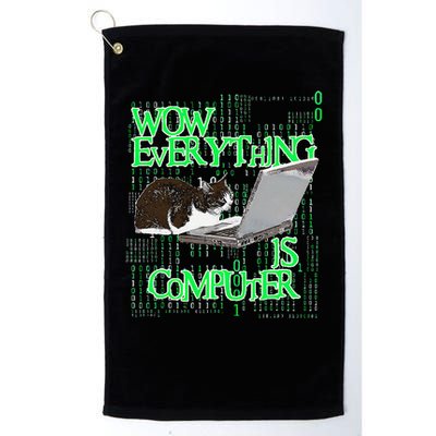 Wow Everything Is Computer Cat Golf Towel