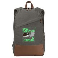 Wow Everything Is Computer Cat Cotton Canvas Backpack