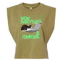 Wow Everything Is Computer Cat Garment-Dyed Women's Muscle Tee