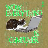 Wow Everything Is Computer Cat Garment-Dyed Women's Muscle Tee