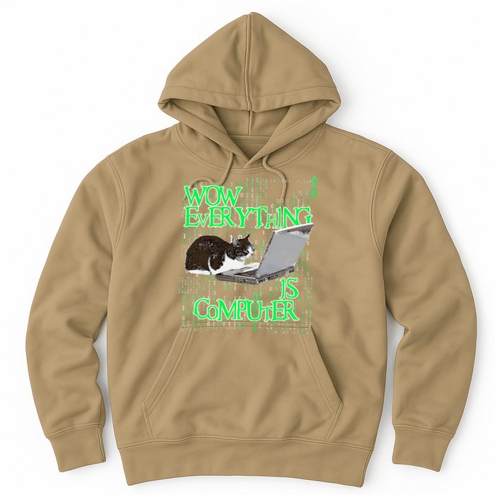 Wow Everything Is Computer Cat Hoodie