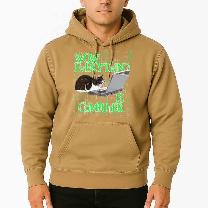 Wow Everything Is Computer Cat Hoodie