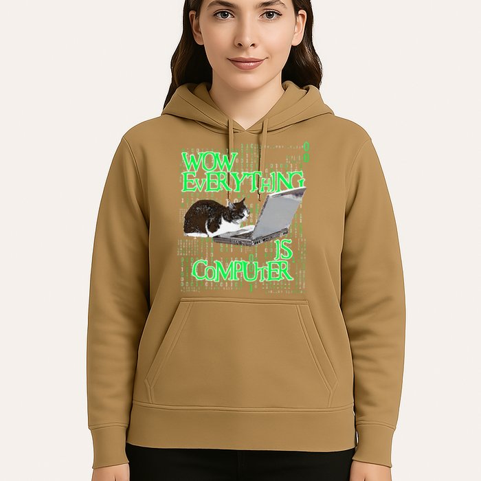 Wow Everything Is Computer Cat Hoodie
