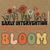 Wildflower Early Intervention Helping Tiny Human Bloom Cotton Canvas Backpack