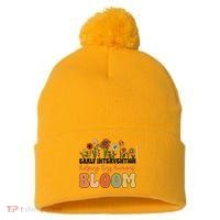 Wildflower Early Intervention Helping Tiny Human Bloom Pom Pom 12in Knit Beanie