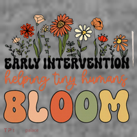 Wildflower Early Intervention Helping Tiny Human Bloom Tall Sweatshirt