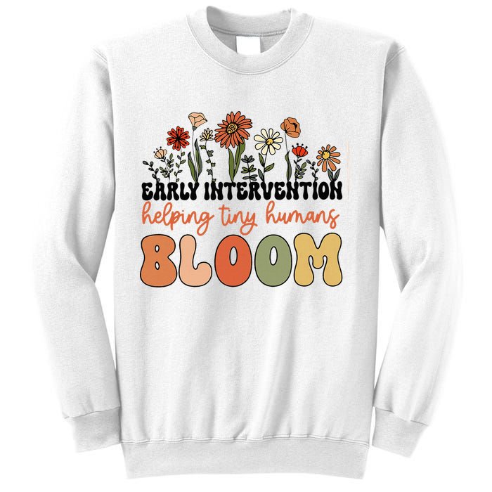 Wildflower Early Intervention Helping Tiny Human Bloom Sweatshirt