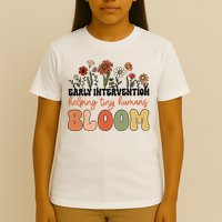 Wildflower Early Intervention Helping Tiny Human Bloom T-Shirt