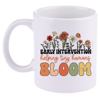 Wildflower Early Intervention Helping Tiny Human Bloom 11oz C Handle Ceramic Mug
