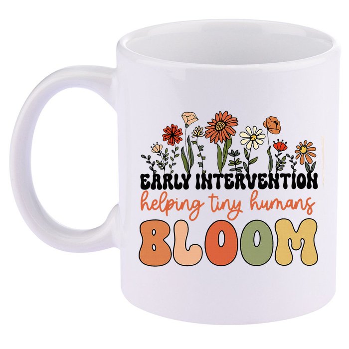 Wildflower Early Intervention Helping Tiny Human Bloom 11oz C Handle Ceramic Mug