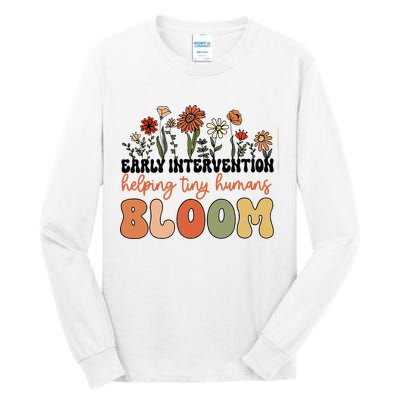 Wildflower Early Intervention Helping Tiny Human Bloom Tall Long Sleeve T-Shirt