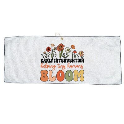 Wildflower Early Intervention Helping Tiny Human Bloom Large Microfiber Waffle Golf Towel