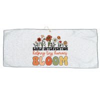 Wildflower Early Intervention Helping Tiny Human Bloom Large Microfiber Waffle Golf Towel
