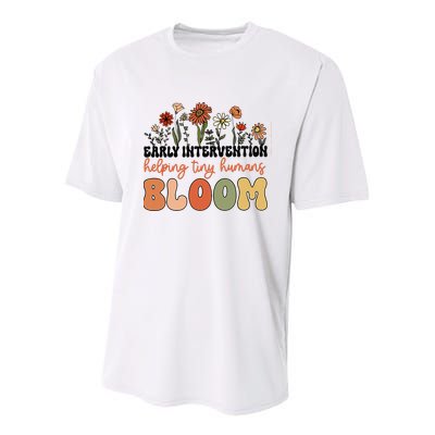 Wildflower Early Intervention Helping Tiny Human Bloom Youth Performance Sprint T-Shirt