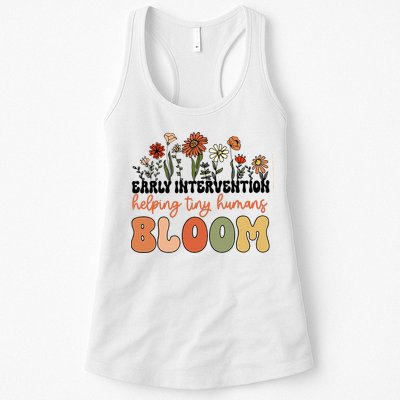 Wildflower Early Intervention Helping Tiny Human Bloom Womens Tank Top