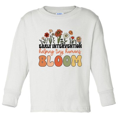 Wildflower Early Intervention Helping Tiny Human Bloom Toddler Long Sleeve Shirt