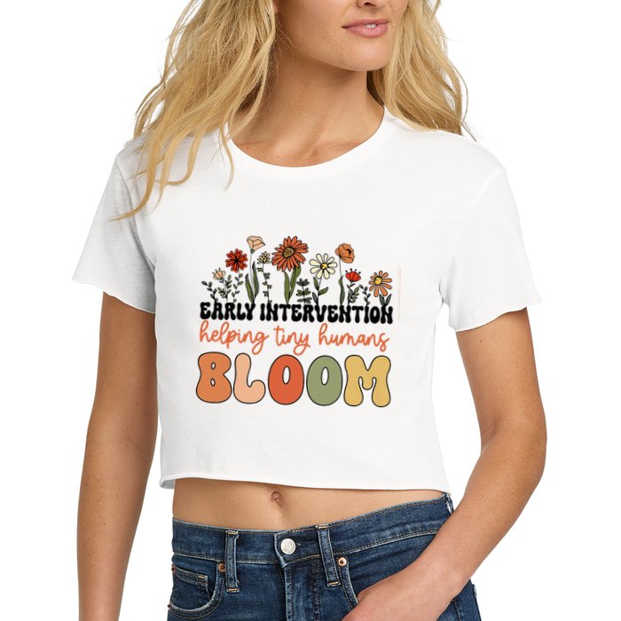 Wildflower Early Intervention Helping Tiny Human Bloom Crop Top