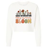 Wildflower Early Intervention Helping Tiny Human Bloom Cropped Pullover Crew