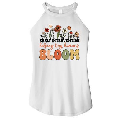 Wildflower Early Intervention Helping Tiny Human Bloom Women's Perfect Tri Rocker Tank