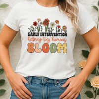 Wildflower Early Intervention Helping Tiny Human Bloom Womens T-Shirt
