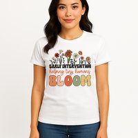 Wildflower Early Intervention Helping Tiny Human Bloom Womens T-Shirt