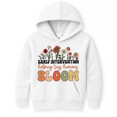 Wildflower Early Intervention Helping Tiny Human Bloom Kids Hoodie