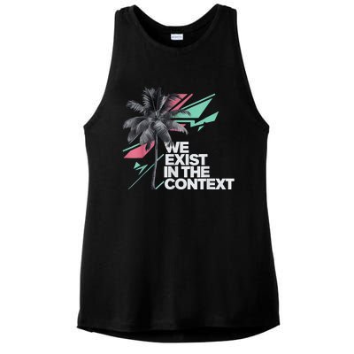 We Exist In The Context Feminist Kamala Coconut Ladies PosiCharge Tri-Blend Wicking Tank