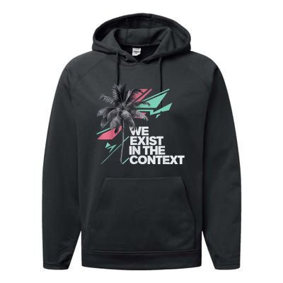 We Exist In The Context Feminist Kamala Coconut Performance Fleece Hoodie