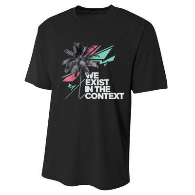 We Exist In The Context Feminist Kamala Coconut Performance Sprint T-Shirt