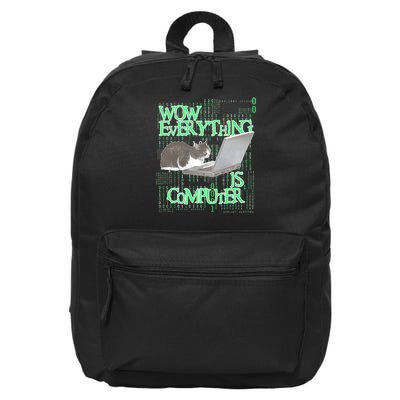 Wow Everything Is Computer Donald Trump  16 in Basic Backpack