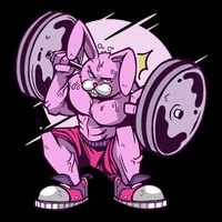 Weightlifting Rabbit Bucket Hat