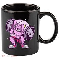 Weightlifting Rabbit 11oz C Handle Ceramic Mug