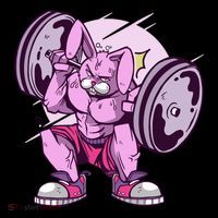 Weightlifting Rabbit 16 in Basic Backpack