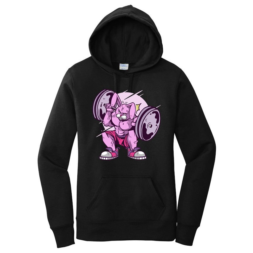 Weightlifting Rabbit Women's Pullover Hoodie
