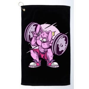 Weightlifting Rabbit Platinum Collection Golf Towel