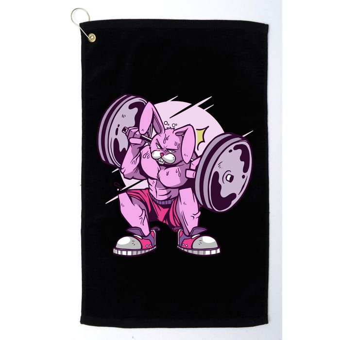 Weightlifting Rabbit Golf Towel