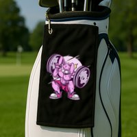 Weightlifting Rabbit Golf Towel