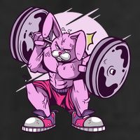 Weightlifting Rabbit Golf Towel