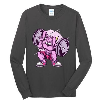 Weightlifting Rabbit Tall Long Sleeve T-Shirt