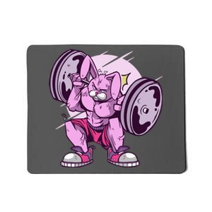 Weightlifting Rabbit Mousepad