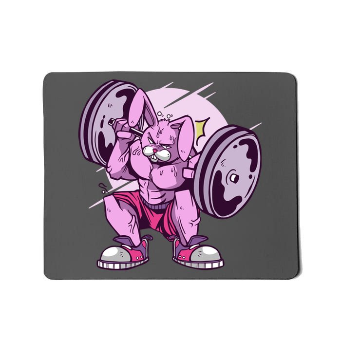 Weightlifting Rabbit Mousepad