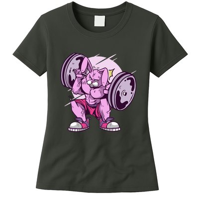 Weightlifting Rabbit Womens T-Shirt