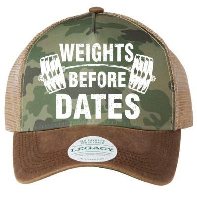 Weights Before Dates Motivation Legacy Tie Dye Trucker Hat