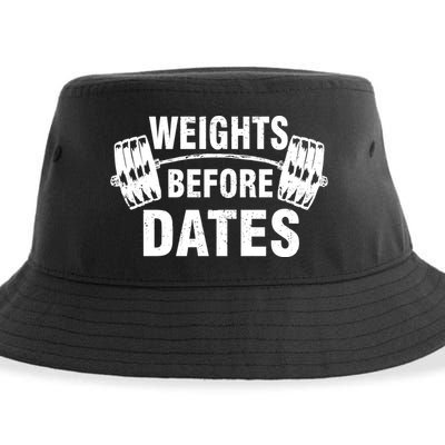 Weights Before Dates Motivation Sustainable Bucket Hat