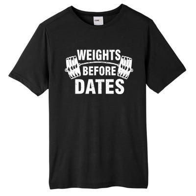 Weights Before Dates Motivation Tall Fusion ChromaSoft Performance T-Shirt