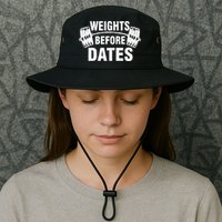 Weights Before Dates Motivation Bucket Hat
