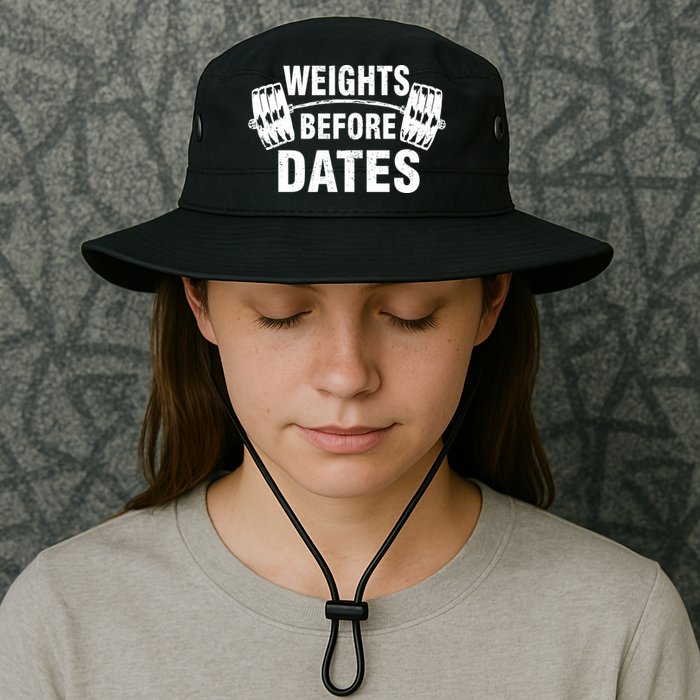 Weights Before Dates Motivation Bucket Hat